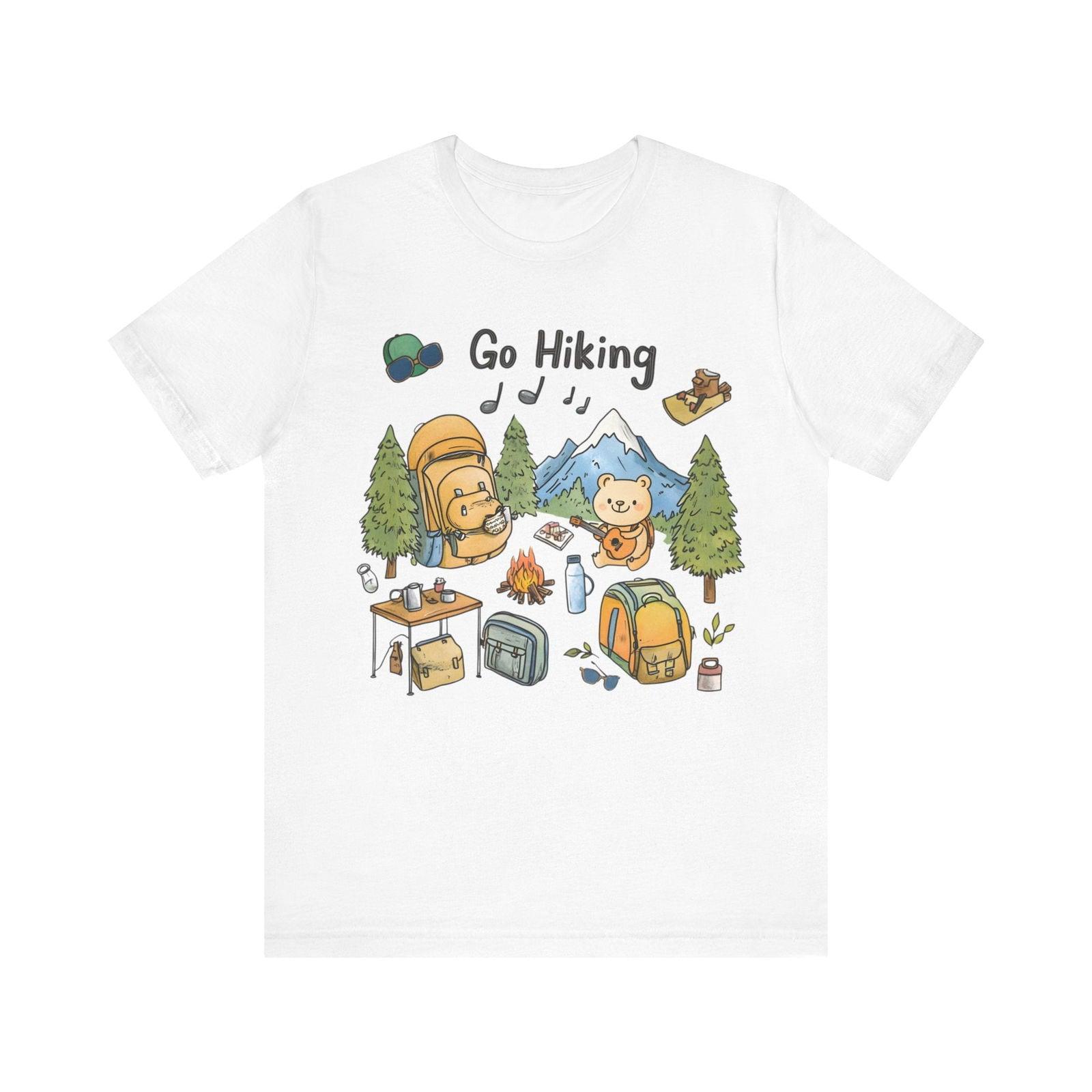 Hiking Adventure Buddies T Shirt | White Twill Tees